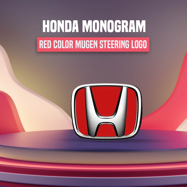 Honda Red Color Mugen Steering Logo