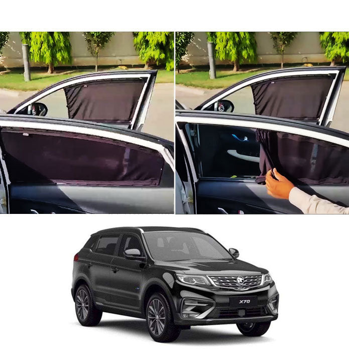 Proton X70 Retractable Curtains Custom Fit Sunshades - Model 2021-2024