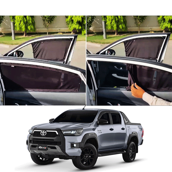 Toyota Hilux Revo/Rocco Retractable Curtains Custom Fit Sunshades