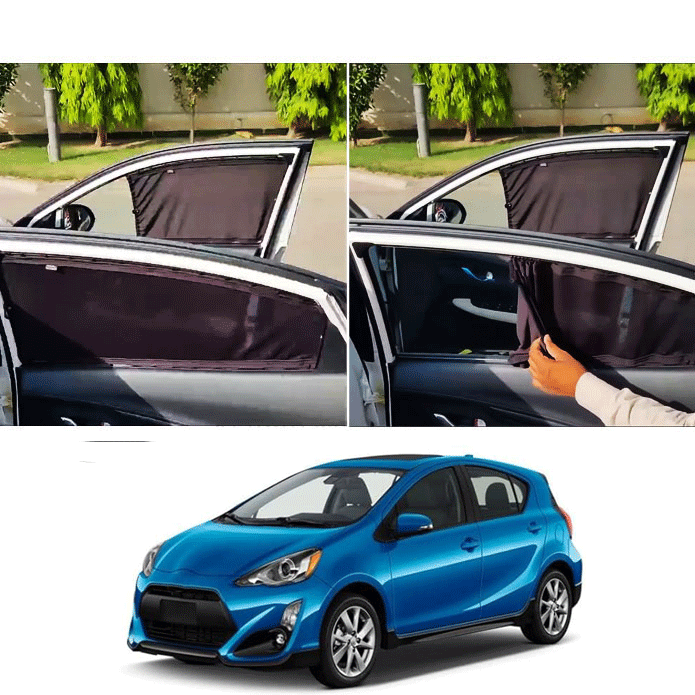 Toyota Aqua Retractable Curtains Custom Fit Sunshades - Model 2012-2020