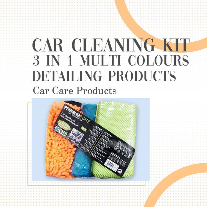 Car Cleaning Kit 3 in 1 -Multi Colours