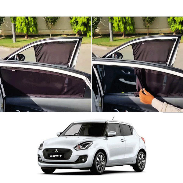 Suzuki Swift Retractable Curtains Custom Fit Sunshades- Model 2022-2023