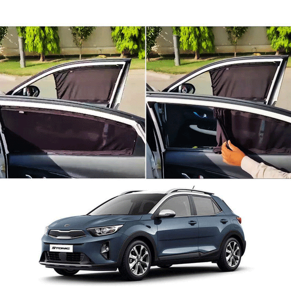 KIA Stonic Retractable Curtains Custom Fit Sunshades - Model 2021-2022