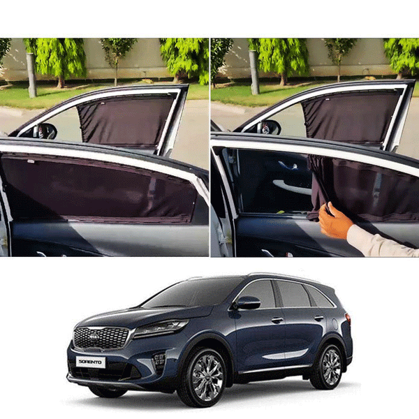 KIA Sorento Retractable Curtains Custom Fit Sunshades - Model 2021-2024