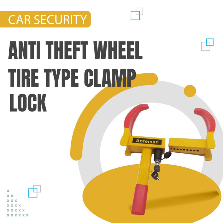 Car Security Anti Theft Wheel Tire Tyre Clamp Lock