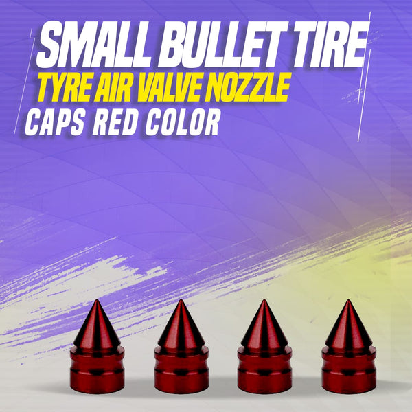 Small Bullet Tire Tyre Air Valve Nozzle Caps Red Color