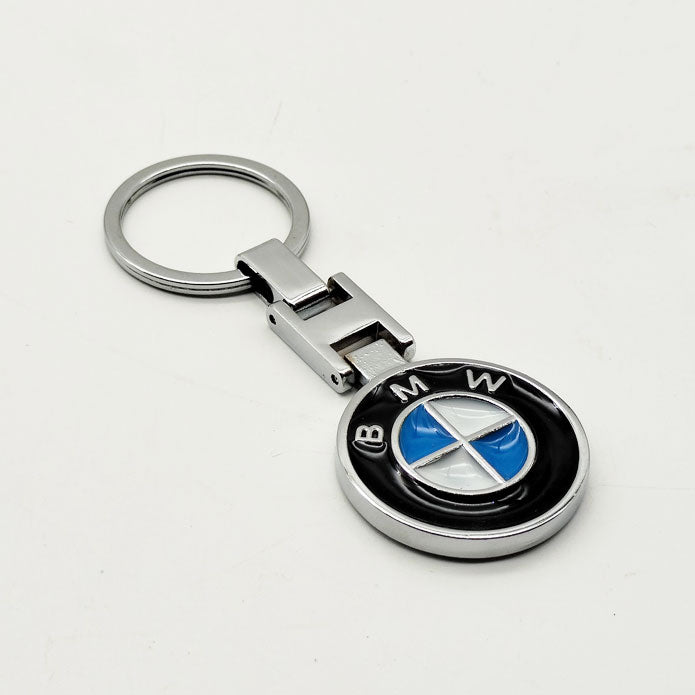 BMW Metal Keychain Keyring Black Chrome