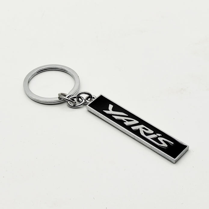 Yaris Logo Metal Keychain Keyring - Black