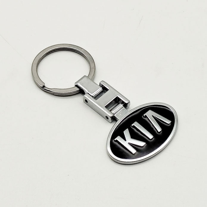 KIA Black Metal Keychain Keyring