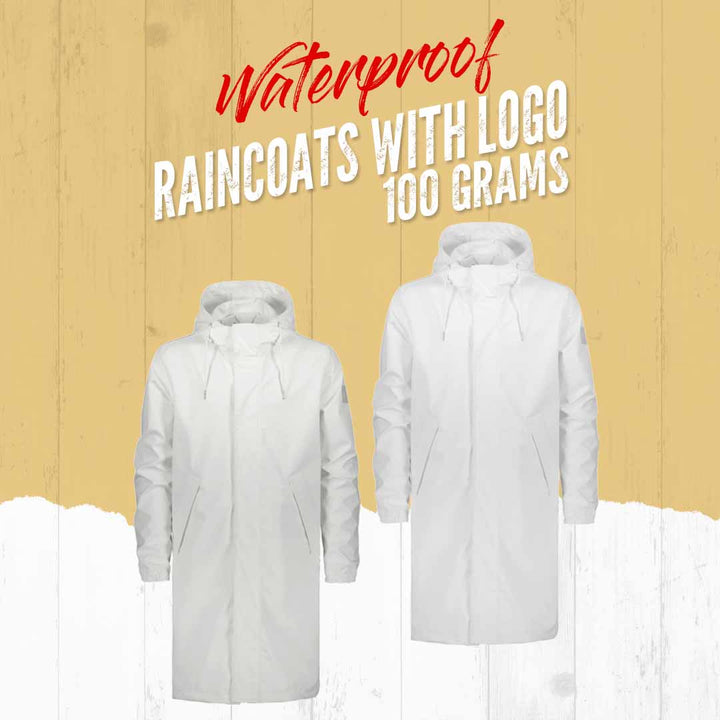 Waterproof Raincoats With Logo Good Qualty 100 Grams