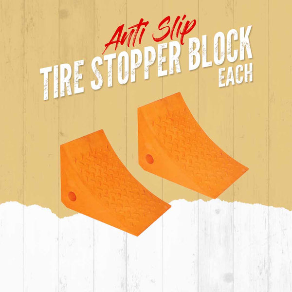 Auto Anti slip Block Rubber Car Tire Stopper - Each