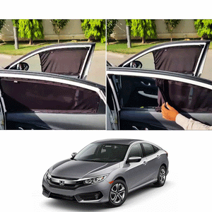 Honda Civic Custom Fit Retractable Curtains 2016 - 2021 - Sun Shade - Parda