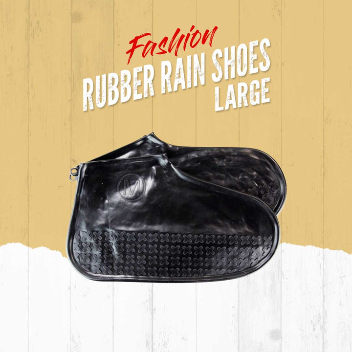 Non Slip Fashion Rain Shoes Rubber Cover - Large