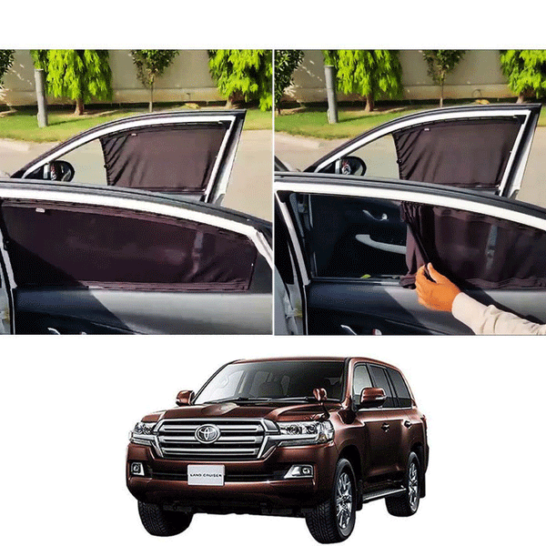 Toyota Landcruiser Retractable Curtains Custom Fit Sunshades - Model 2007-2015