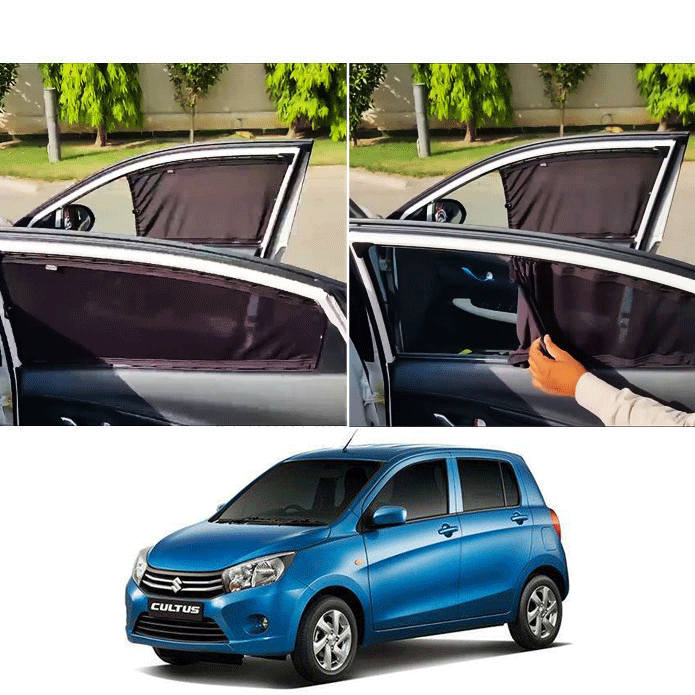 Suzuki Cultus Retractable Curtains Custom Fit Sunshades - Model 2017-2022