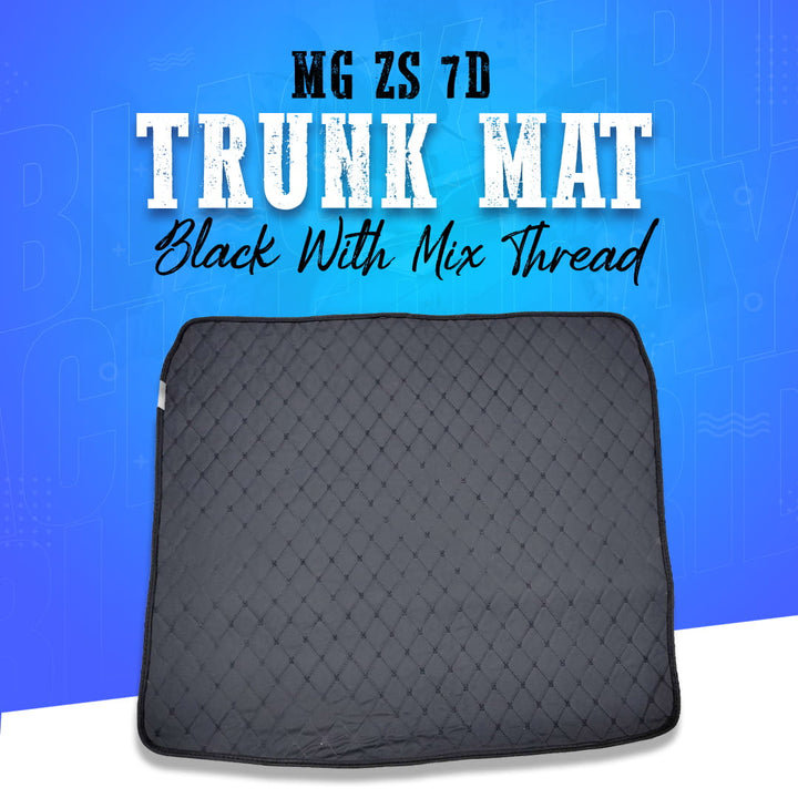 MG ZS 7D Trunk Mat Black With Mix Thread - Model 2020-2022