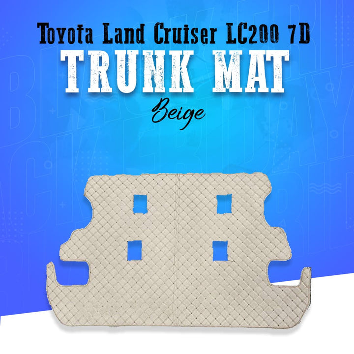 Toyota Land Cruiser LC200 7D Trunk Mat - Beige - Model 2015-2022