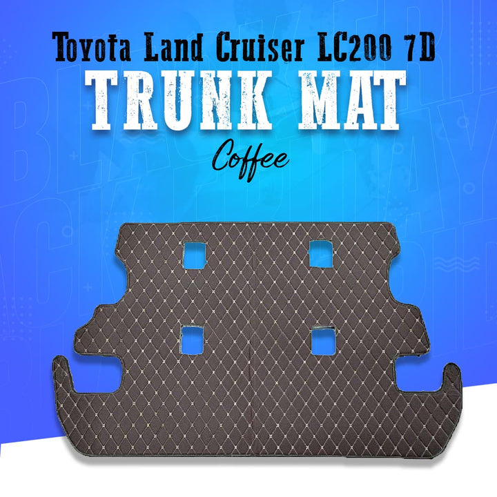 Toyota Land Cruiser LC200 7D Trunk Mat - Coffee - Model 2015-2022