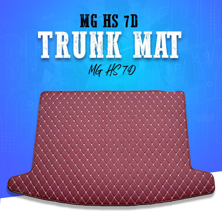 MG HS 7D Trunk Mat Mix Thread Maroon - Model 2020-2022