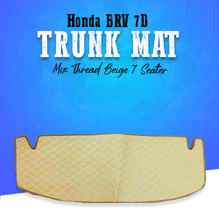 Honda BRV 7D Trunk Mat Mix Thread Beige 7 Seater - Model 2017-2021
