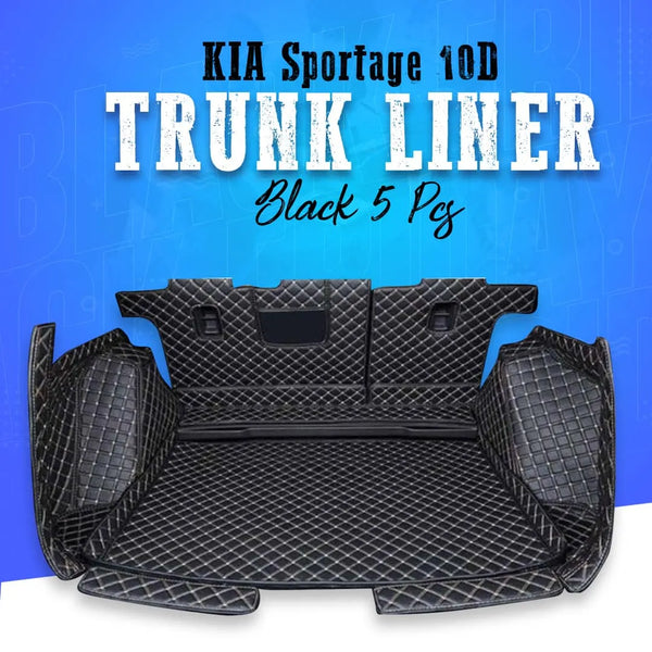 KIA Sportage 10D Trunk Liner Black 5 Pcs - Model 2019-2024