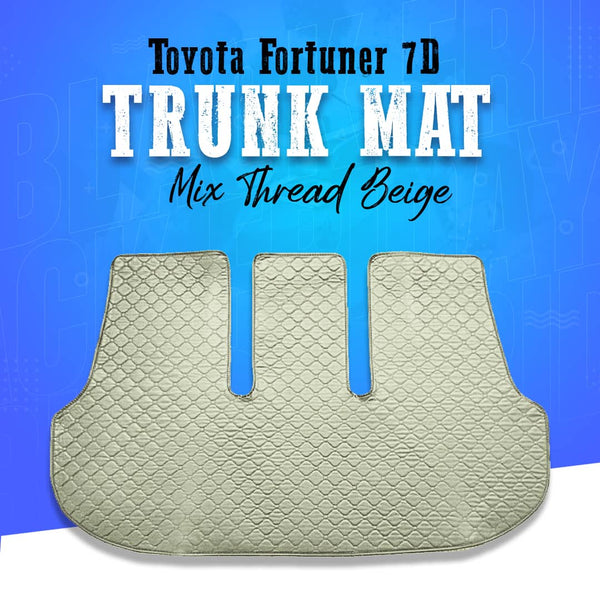 Toyota Fortuner 7D Trunk Mat Mix Thread Beige - Model 2016-2021