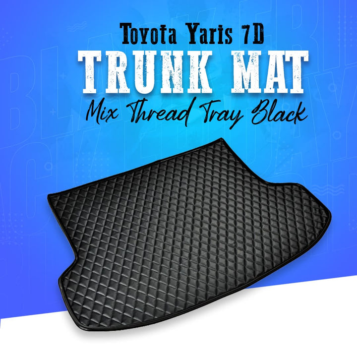 Toyota Yaris 7D Trunk Mat Mix Thread Tray Black - Model 2020-2021