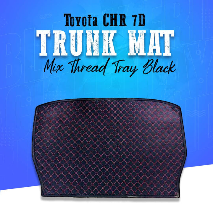 Toyota CHR 7D Trunk Mat Mix Thread Tray Black - Model 2017-2021