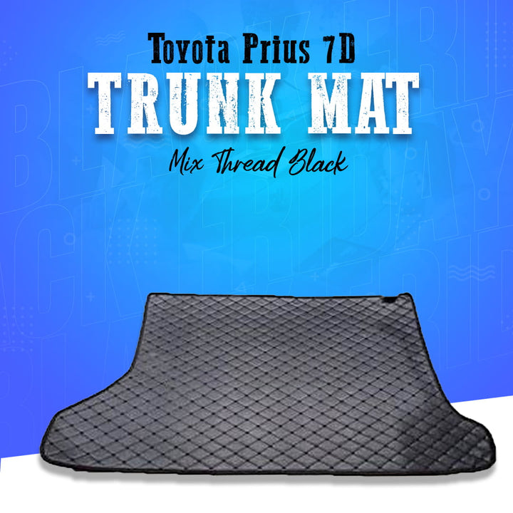 Toyota Prius 7D Trunk Mat Mix Thread Black - Model 2016-2018