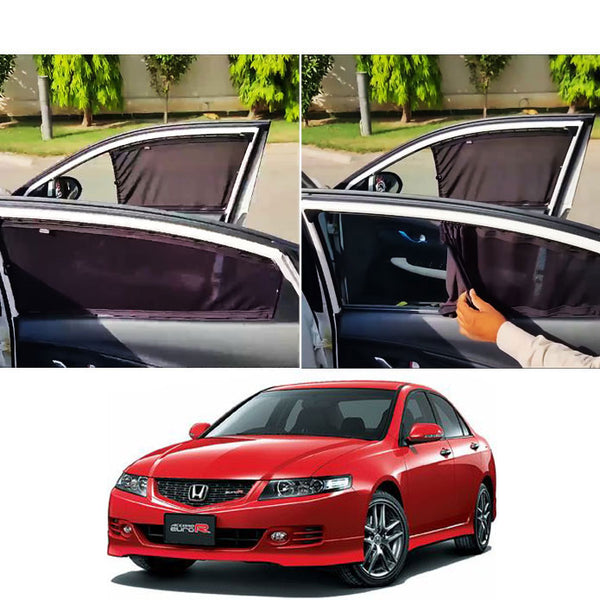 Honda Accord CL7/CL9 Retractable Curtains Custom Fit Sunshades - Model 2002-2008