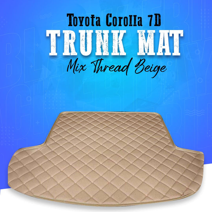 Toyota Corolla 7D Trunk Mat Mix Thread Beige - Model 2014 -2021