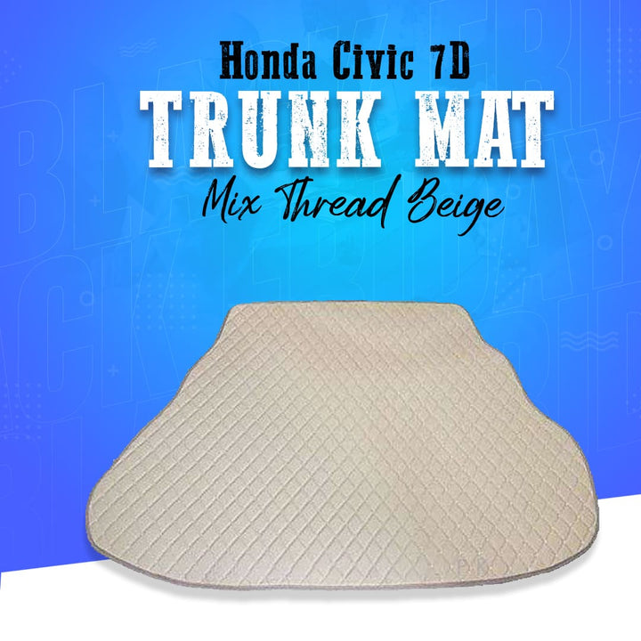 Honda Civic 7D Trunk Mat Mix Thread Beige - Model 2016-2021