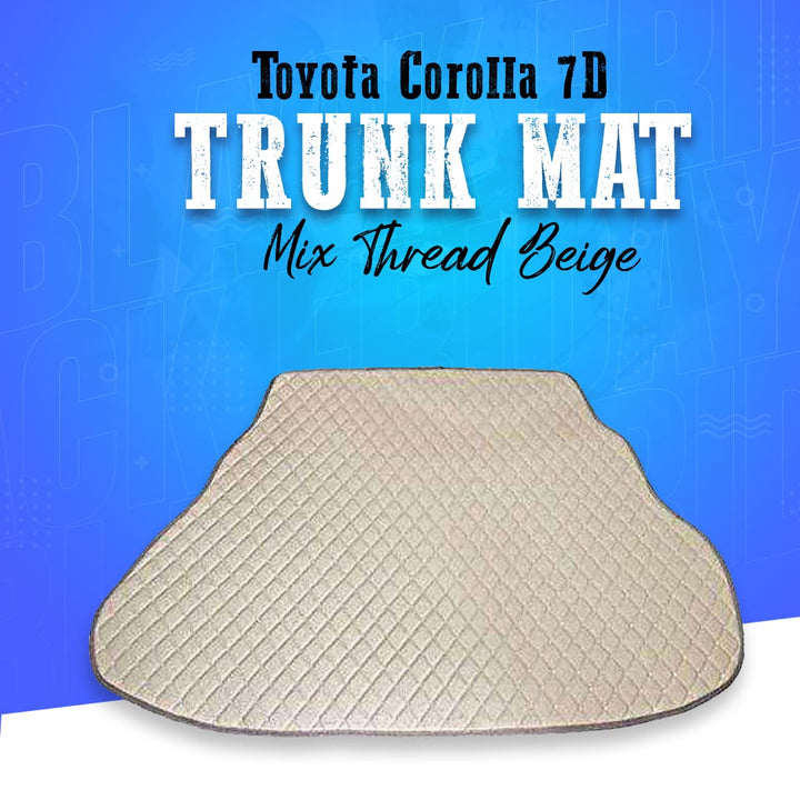 Toyota Corolla 7D Trunk Mat Mix Thread Beige - Model 2008-2012