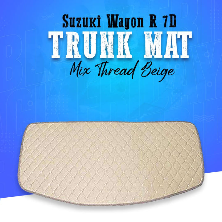 Suzuki Wagon R 7D Trunk Mat Mix Thread Beige - Model 2014-2021