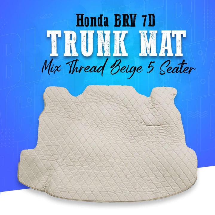 Honda BRV 7D Trunk Mat Mix Thread Beige 5 Seater - Model 2017-2021