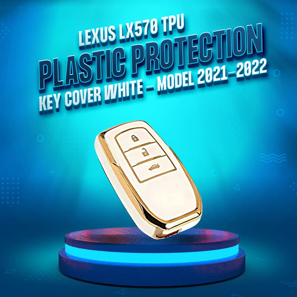 Lexus LX570 TPU Plastic Protection Key Cover White - Model 2021-2022