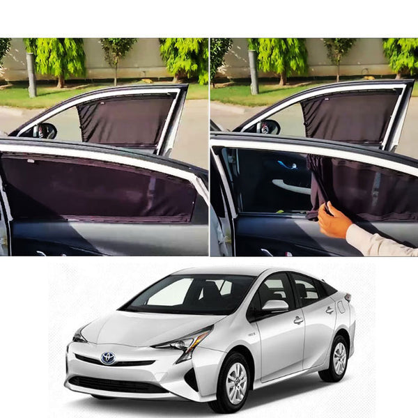 Toyota Prius Retractable Curtains Custom Fit Sunshades - Model 2016-2022