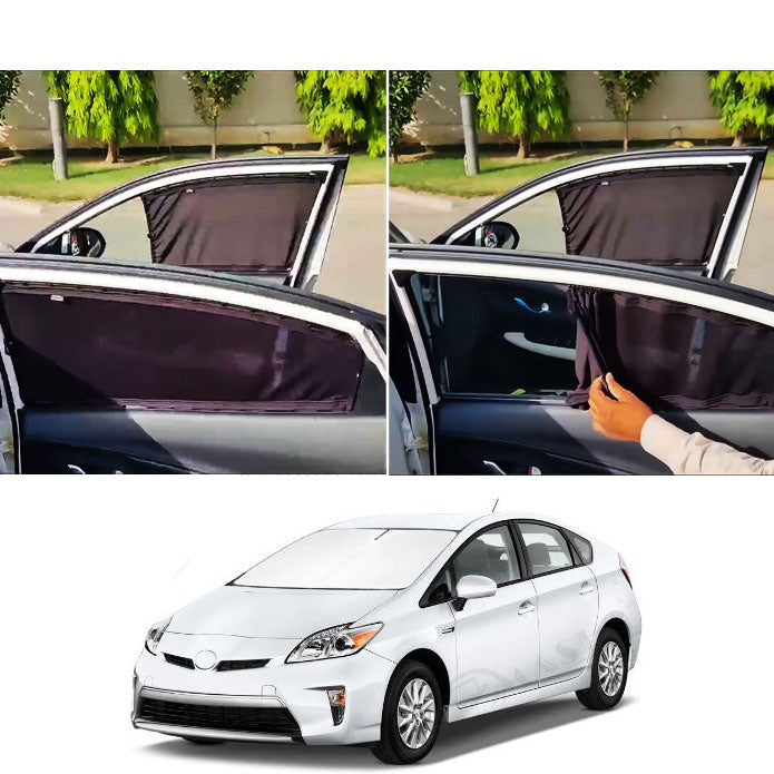 Toyota Prius Retractable Curtains Custom Fit Sunshades - Model 2009-2016