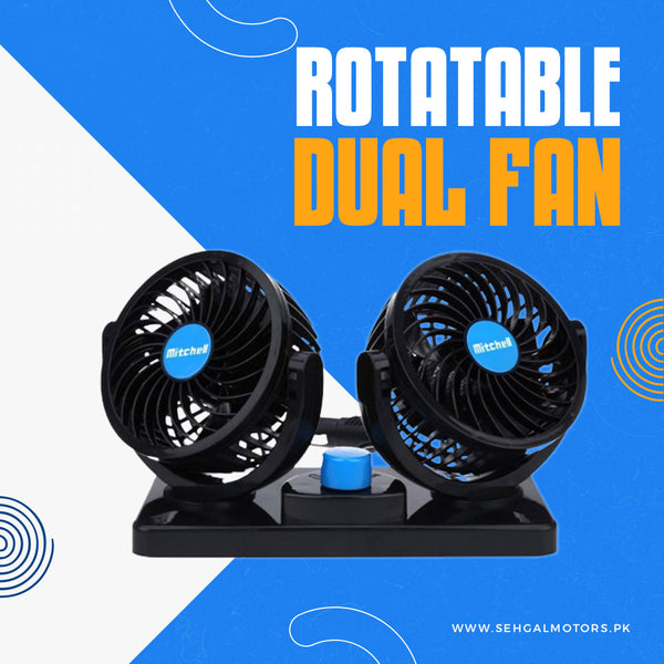 Rotatable Dual Speed Car Electric Fan