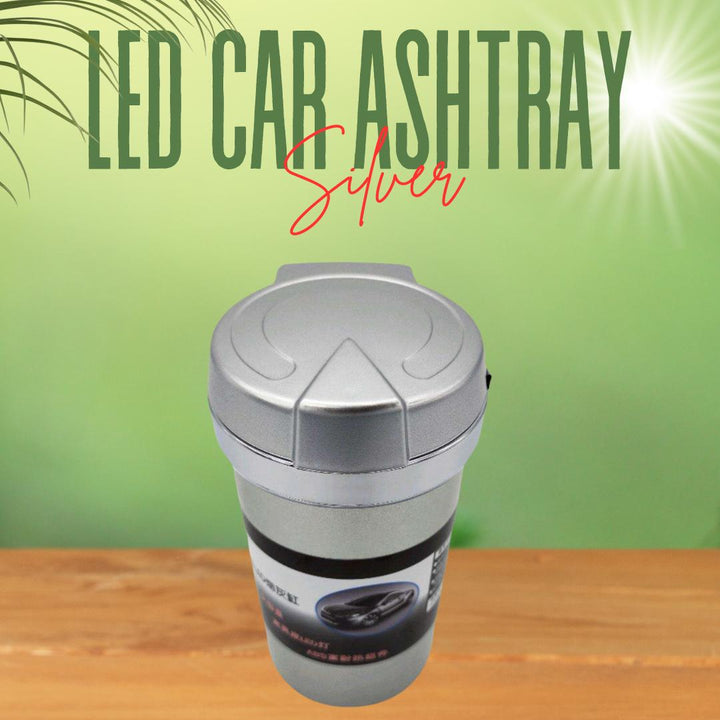 LED Car Ashtray - Silver