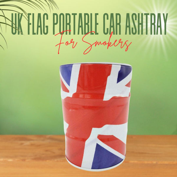 UK Flag Portable Car Ashtray For Smokers