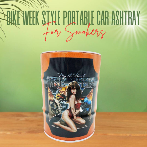 Bike Week Style Portable Car Ashtray For Smokers