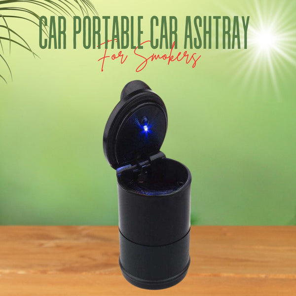 Car Portable Car Ashtray For Smokers With LED Light