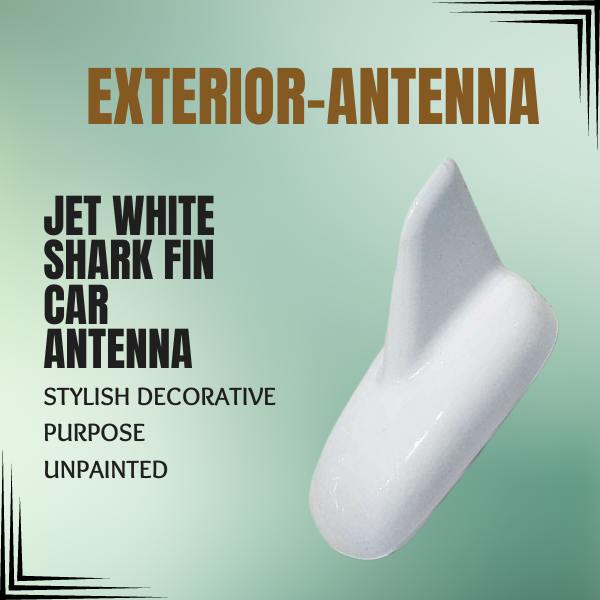 Jet White Shark Fin Car Antenna Stylish Decorative Purpose Unpainted