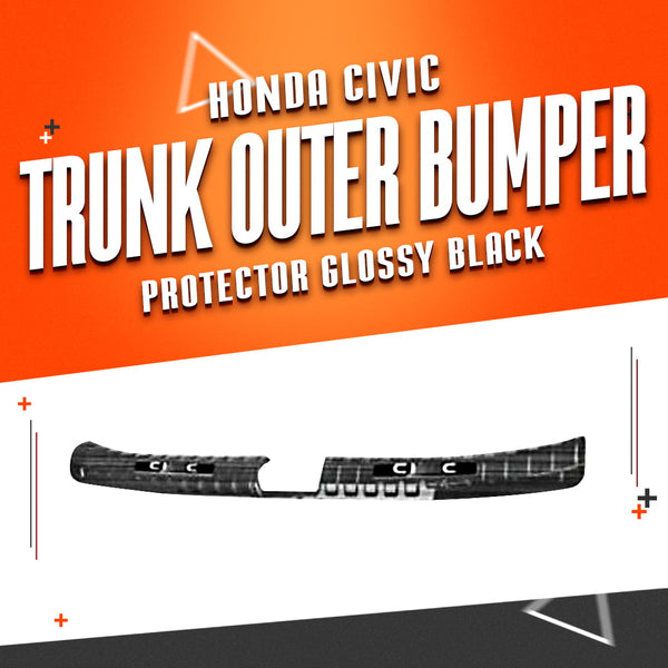 Honda Civic Trunk Outer Bumper Protector Glossy Black - Model 2022-2024