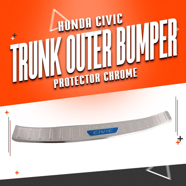 Honda Civic Trunk Outer Bumper Protector Chrome - Model 2022-2024