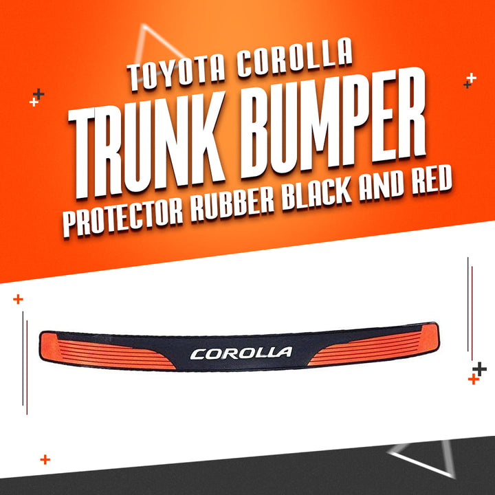 Toyota Corolla Trunk Bumper Protector Rubber Black and Red - Model 2014-2021