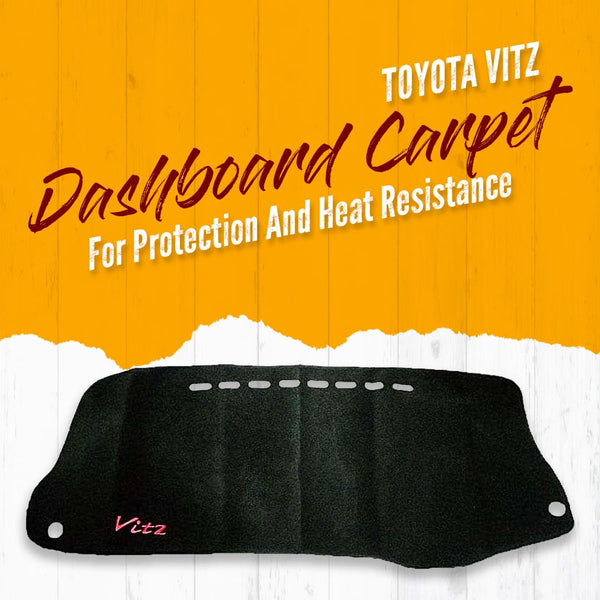 Toyota Vitz Dashboard Carpet Black - Model 2014-2017