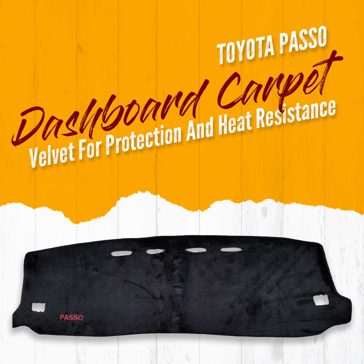 Toyota Passo Dashboard Carpet Velvet Black - Model 2020-2021