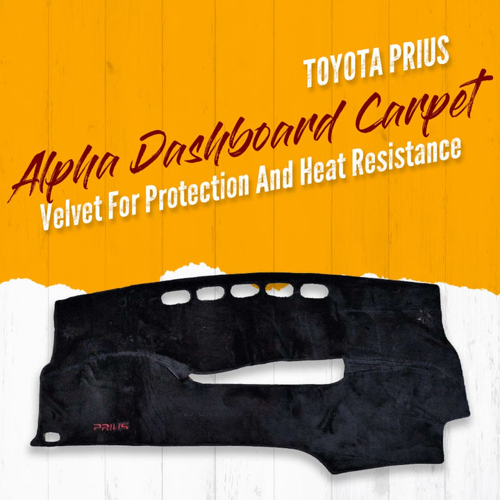 Toyota Prius Alpha Dashboard Carpet Velvet Black 1500cc - Model 2011-2018